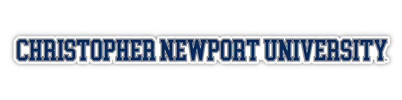 Christopher Newport Captains Officially Licensed College Text Vinyl Decal – White, Clear and Holographic