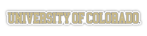 Colorado Buffaloes Officially Licensed College Text Vinyl Decal – White, Clear and Holographic