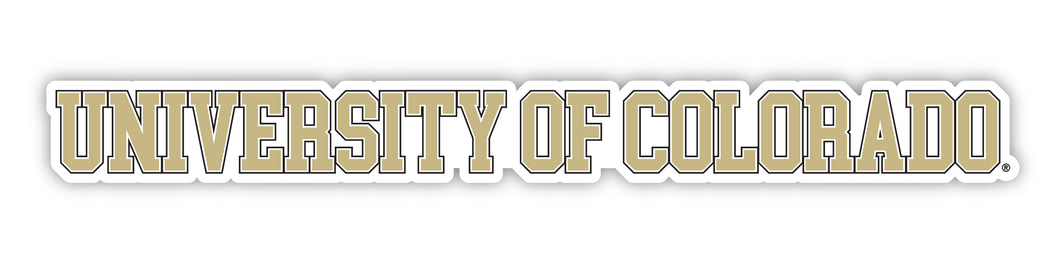 Colorado Buffaloes Officially Licensed College Text Vinyl Decal – White, Clear and Holographic