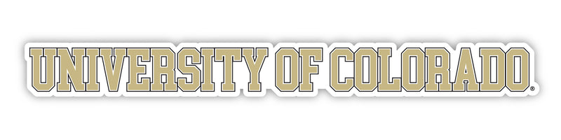 Colorado Buffaloes Officially Licensed College Text Vinyl Decal – White, Clear and Holographic