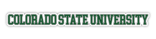 Colorado State Rams Officially Licensed College Text Vinyl Decal – White, Clear and Holographic