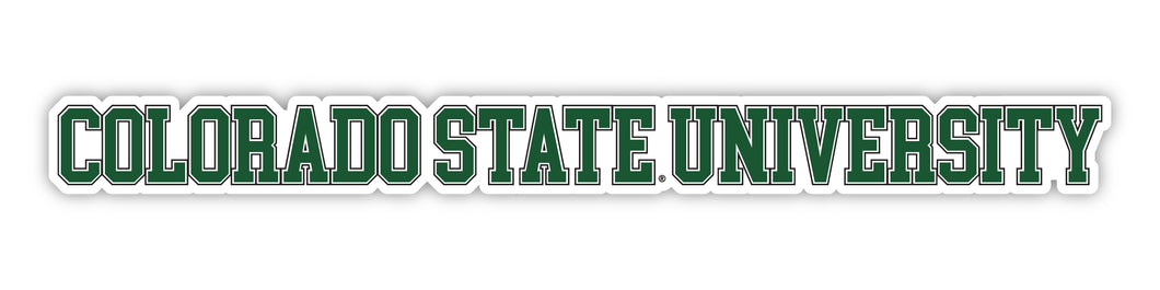 Colorado State Rams Officially Licensed College Text Vinyl Decal – White, Clear and Holographic