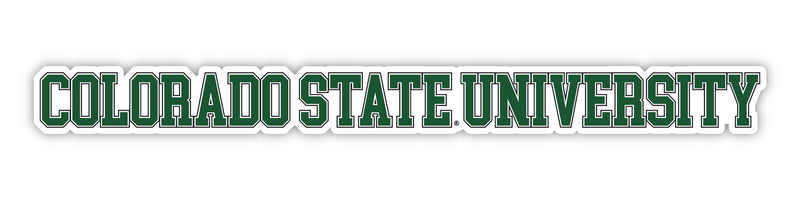 Colorado State Rams Officially Licensed College Text Vinyl Decal – White, Clear and Holographic