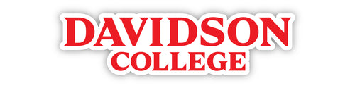 Davidson College Officially Licensed College Text Vinyl Decal – White, Clear and Holographic