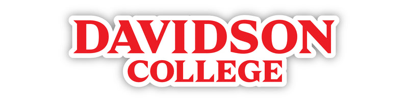 Davidson College Officially Licensed College Text Vinyl Decal – White, Clear and Holographic