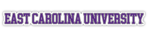 East Carolina Pirates Officially Licensed College Text Vinyl Decal – White, Clear and Holographic