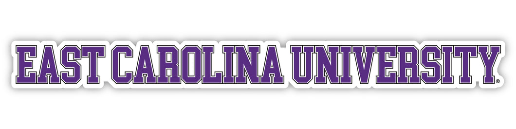 East Carolina Pirates Officially Licensed College Text Vinyl Decal – White, Clear and Holographic
