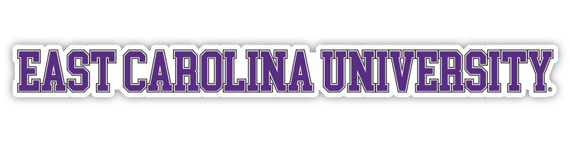 East Carolina Pirates Officially Licensed College Text Vinyl Decal – White, Clear and Holographic
