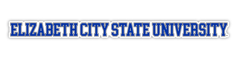 Elizabeth City State University Officially Licensed College Text Vinyl Decal – White, Clear and Holographic
