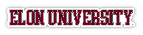 Elon University Officially Licensed College Text Vinyl Decal – White, Clear and Holographic
