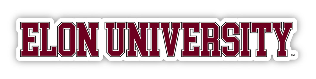 Elon University Officially Licensed College Text Vinyl Decal – White, Clear and Holographic