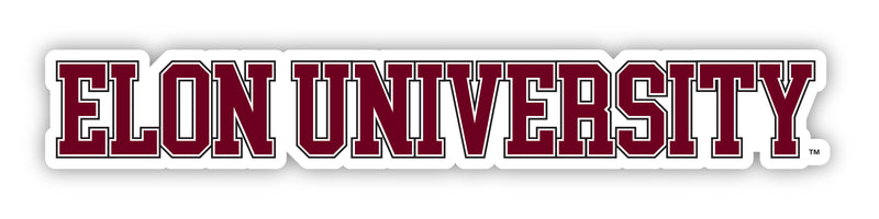 Elon University Officially Licensed College Text Vinyl Decal – White, Clear and Holographic