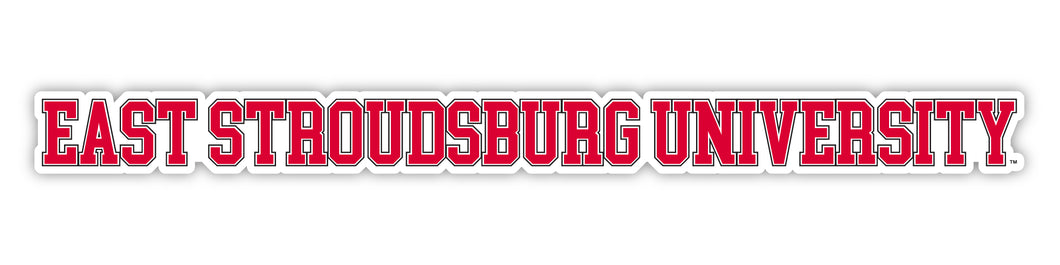 East Stroudsburg University Officially Licensed College Text Vinyl Decal – White, Clear and Holographic