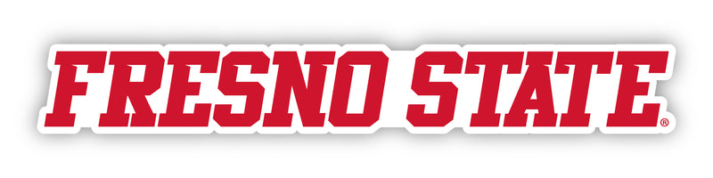 Fresno State Bulldogs Officially Licensed College Text Vinyl Decal – White, Clear and Holographic