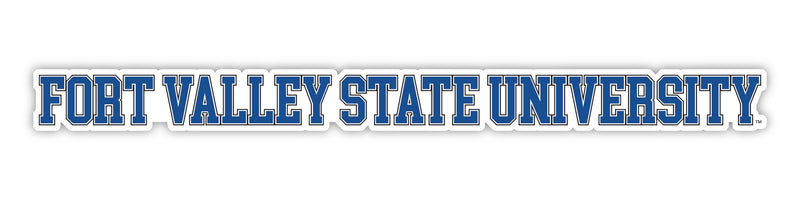 Fort Valley State University Officially Licensed College Text Vinyl Decal – White, Clear and Holographic