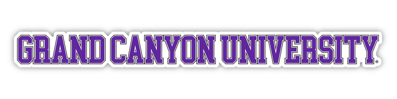Grand Canyon University Lopes Officially Licensed College Text Vinyl Decal – White, Clear and Holographic