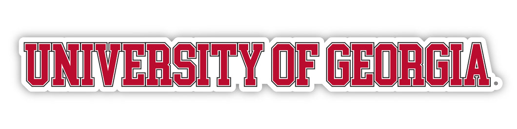 Georgia Bulldogs Officially Licensed College Text Vinyl Decal – White, Clear and Holographic