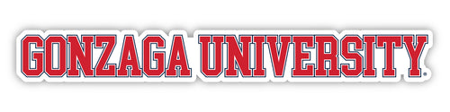 Gonzaga Bulldogs Officially Licensed College Text Vinyl Decal – White, Clear and Holographic
