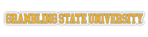 Grambling State Tigers Officially Licensed College Text Vinyl Decal – White, Clear and Holographic
