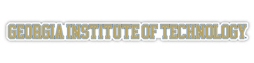 Georgia Tech Yellow Jackets Officially Licensed College Text Vinyl Decal – White, Clear and Holographic