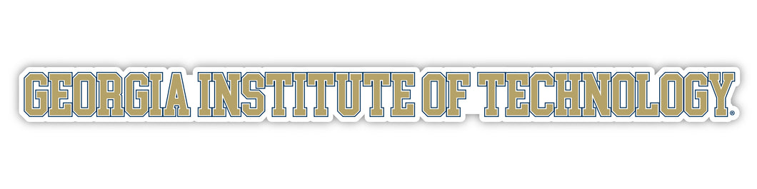 Georgia Tech Yellow Jackets Officially Licensed College Text Vinyl Decal – White, Clear and Holographic