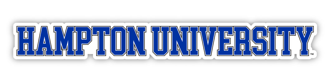 Hampton University Officially Licensed College Text Vinyl Decal – White, Clear and Holographic