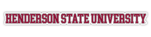 Henderson State Reddies Officially Licensed College Text Vinyl Decal – White, Clear and Holographic