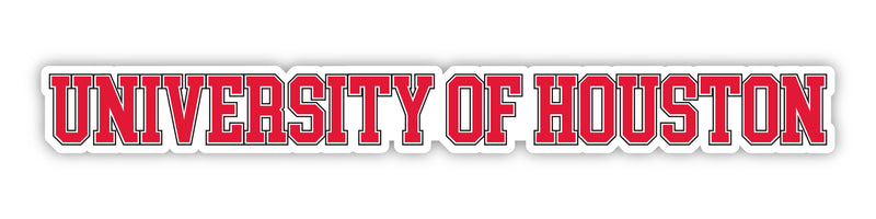 University of Houston Officially Licensed College Text Vinyl Decal – White, Clear and Holographic