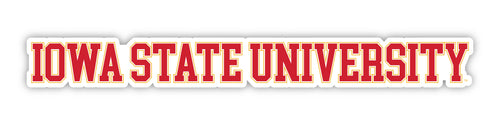 Iowa State Cyclones Officially Licensed College Text Vinyl Decal – White, Clear and Holographic
