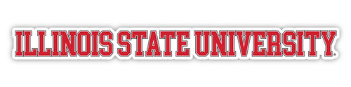 Illinois State Redbirds Officially Licensed College Text Vinyl Decal – White, Clear and Holographic