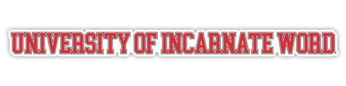Incarnate Word Cardinals Officially Licensed College Text Vinyl Decal – White, Clear and Holographic