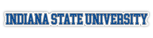 Indiana State University Officially Licensed College Text Vinyl Decal – White, Clear and Holographic