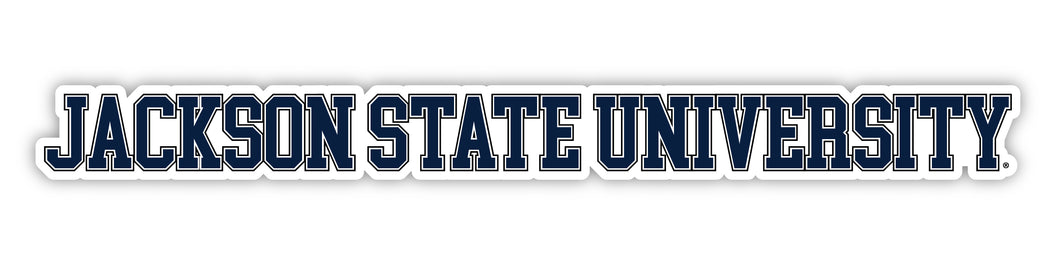Jackson State University Officially Licensed College Text Vinyl Decal – White, Clear and Holographic