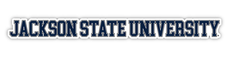 Jackson State University Officially Licensed College Text Vinyl Decal – White, Clear and Holographic