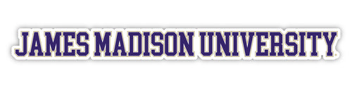 James Madison Dukes Officially Licensed College Text Vinyl Decal – White, Clear and Holographic