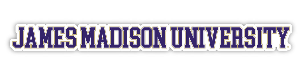 James Madison Dukes Officially Licensed College Text Vinyl Decal – White, Clear and Holographic