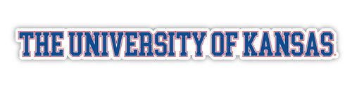 Kansas Jayhawks Officially Licensed College Text Vinyl Decal – White, Clear and Holographic