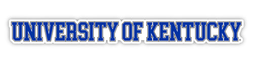 Kentucky Wildcats Officially Licensed College Text Vinyl Decal – White, Clear and Holographic