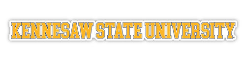 Kennesaw State University Officially Licensed College Text Vinyl Decal – White, Clear and Holographic