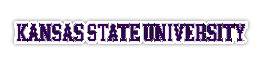 Kansas State Wildcats Officially Licensed College Text Vinyl Decal – White, Clear and Holographic