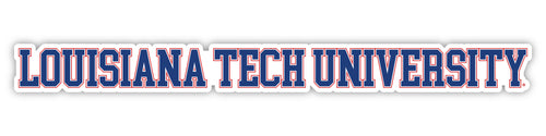 Louisiana Tech Bulldogs Officially Licensed College Text Vinyl Decal – White, Clear and Holographic