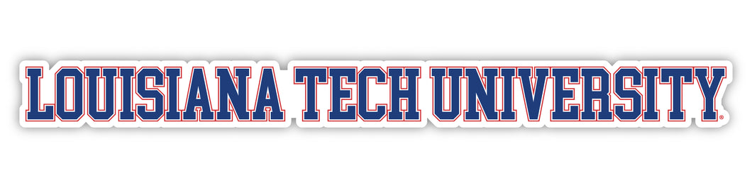 Louisiana Tech Bulldogs Officially Licensed College Text Vinyl Decal – White, Clear and Holographic
