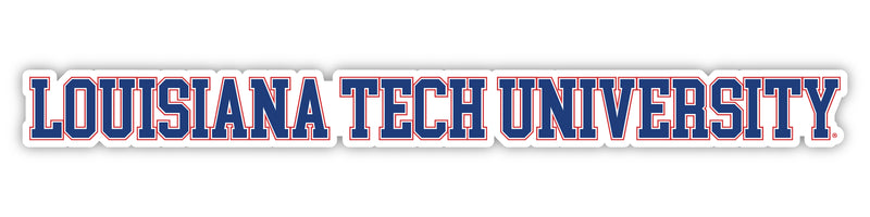 Louisiana Tech Bulldogs Officially Licensed College Text Vinyl Decal – White, Clear and Holographic