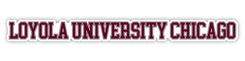 Loyola University Ramblers Officially Licensed College Text Vinyl Decal – White, Clear and Holographic