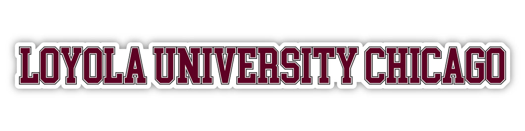 Loyola University Ramblers Officially Licensed College Text Vinyl Decal – White, Clear and Holographic