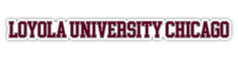 Loyola University Ramblers Officially Licensed College Text Vinyl Decal – White, Clear and Holographic