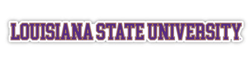 LSU Tigers Officially Licensed College Text Vinyl Decal – White, Clear and Holographic