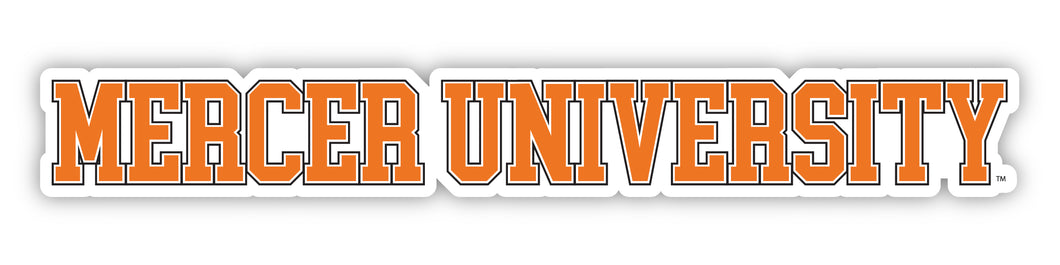 Mercer University Officially Licensed College Text Vinyl Decal – White, Clear and Holographic
