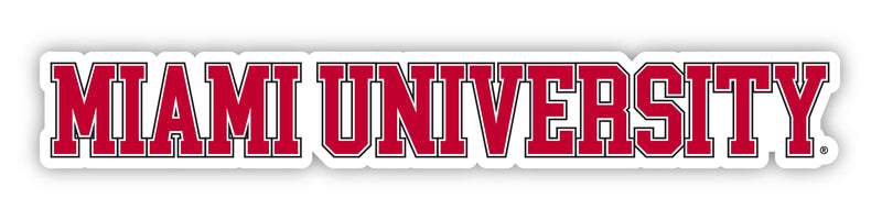 Miami University of Ohio Officially Licensed College Text Vinyl Decal – White, Clear and Holographic