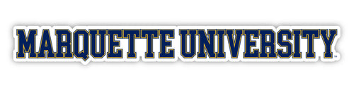 Marquette Golden Eagles Officially Licensed College Text Vinyl Decal – White, Clear and Holographic